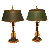 French Bronze Boulotte Lamps