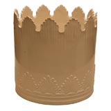 LARGE WHITE GLAZED CERAMIC PLANTER