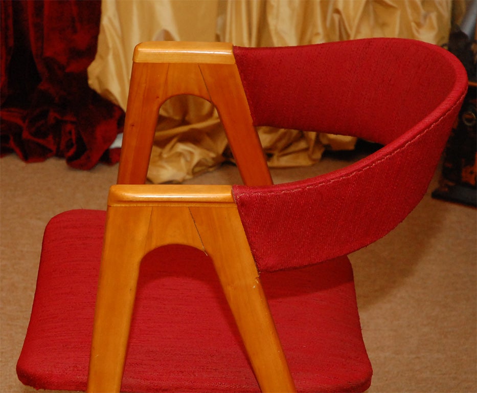 Bois Paire de fauteuils français des années 1950 en vente