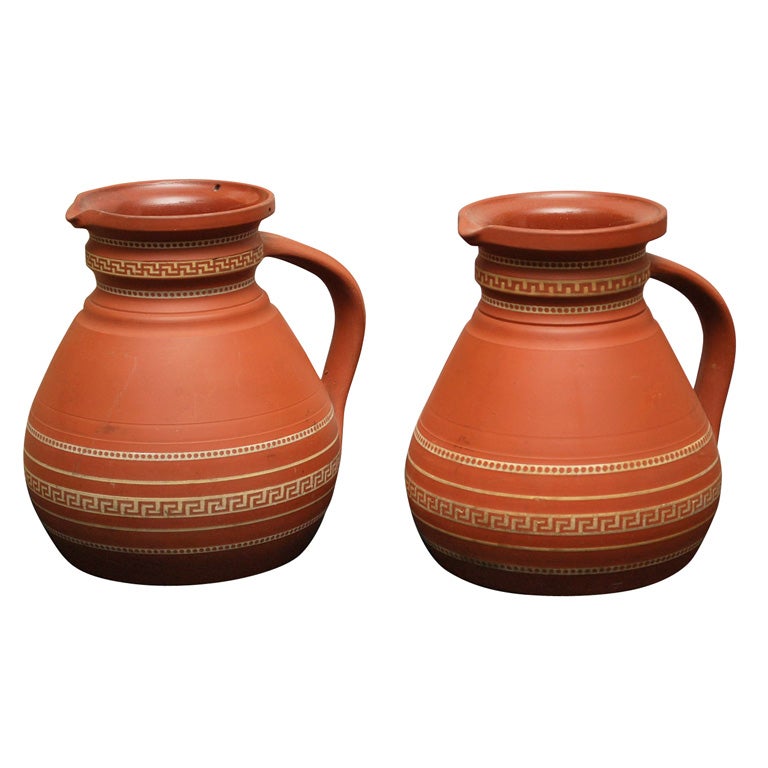 Pair of 19th Century Wedgwood Terracotta Jugs
