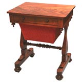 Antique English Regency Mahogany Sewing Table