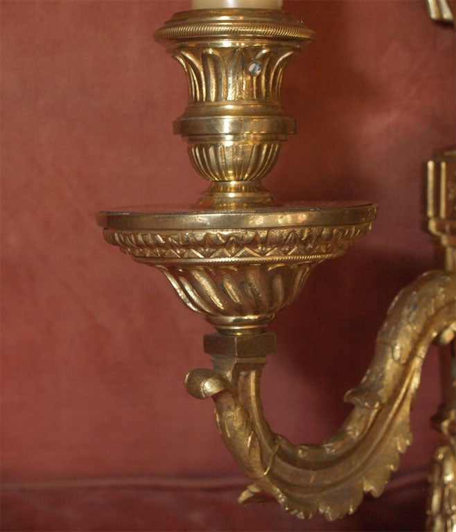 Single bronze d'ore Louis XVI  applique 2