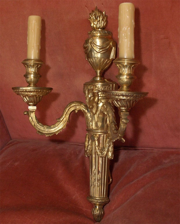 Single bronze d'ore Louis XVI  applique 4