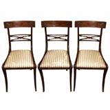 SET OF SIX PERIOD ENGLISH REGENCY DINING CHAIRS