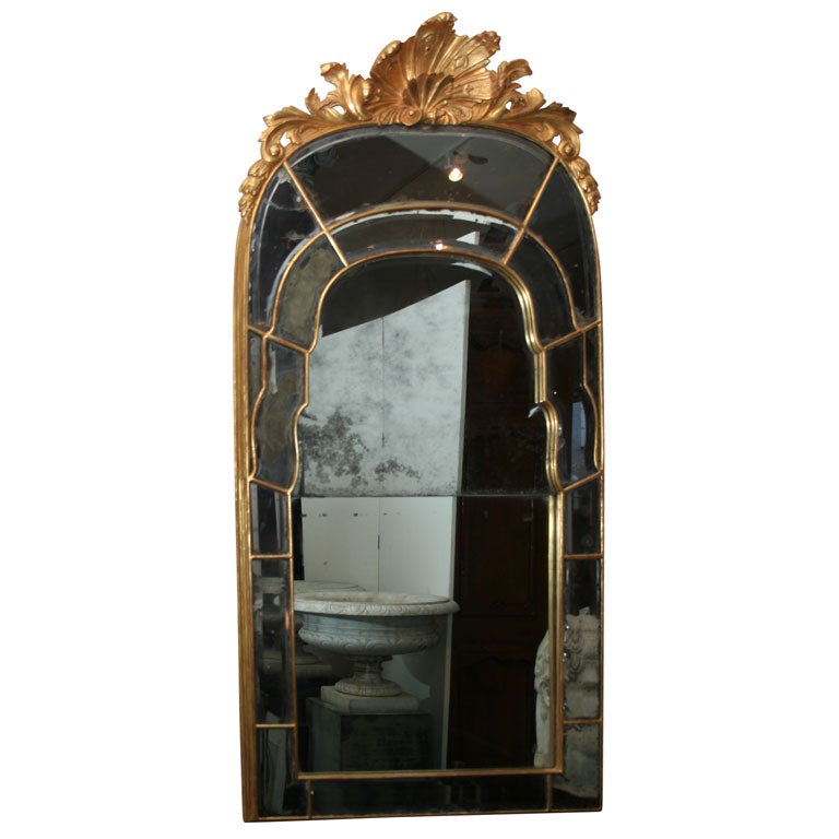 Early 18th Century Queen Anne Gilt Pier Mirror For Sale