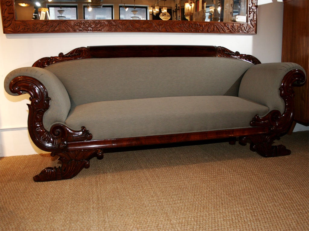 Italian Empire Mahogany Sofa