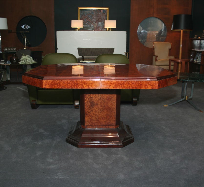 Octagonal Art Deco Extension Dining Table