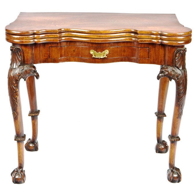 18th Century II Irish TripleTier Mahogany Games and Tea Table