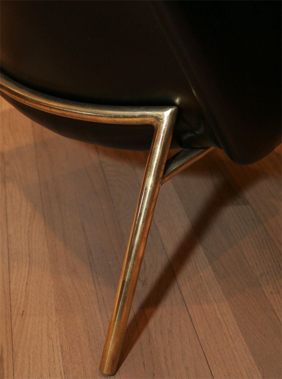 Brass Chairs by Pierre Guariche For Sale