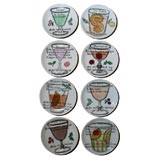 A set of Eight Cocktail Coasters by  Piero Fornasetti.