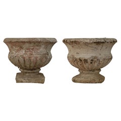 A Pair of Vintage Garden Urns of Classical Design