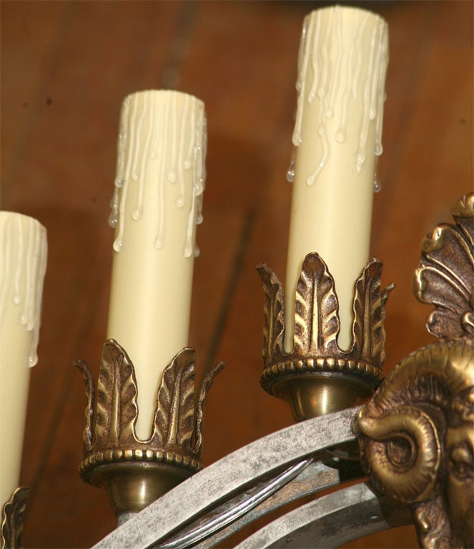Pair of Baroque Six-Light Sconces In Good Condition For Sale In Hudson, NY