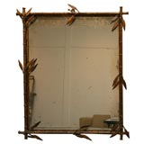 gilded bamboo style mirror