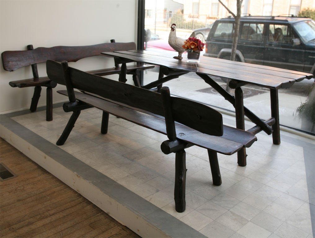 Rustic Table & Benches