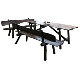 Antique Rustic Table & Benches