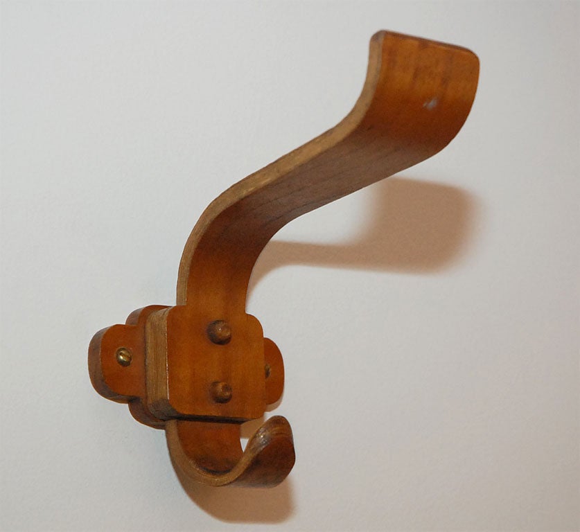 Pair of Bruno Paul Style Coat Hooks