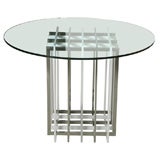 Pierre Cardin Nickel and White Sculptural Breakfast Table
