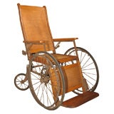 Vintage Wood and Cane Wheelchair