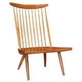 George Nakashima Studio Lounge Chair in Walnut w/Hickory spindle George Nakashima Studio Lounge Chair in Walnut w/Hickory spindle