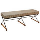 Upholstered Bench by Cleo Baldin for Terra Furniture Co. Vintage Upholstered Bench by Cleo Baldin for Terra Furniture Co.
