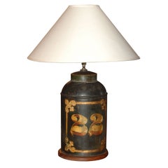 Antique Tole Tea Cannister Lamp