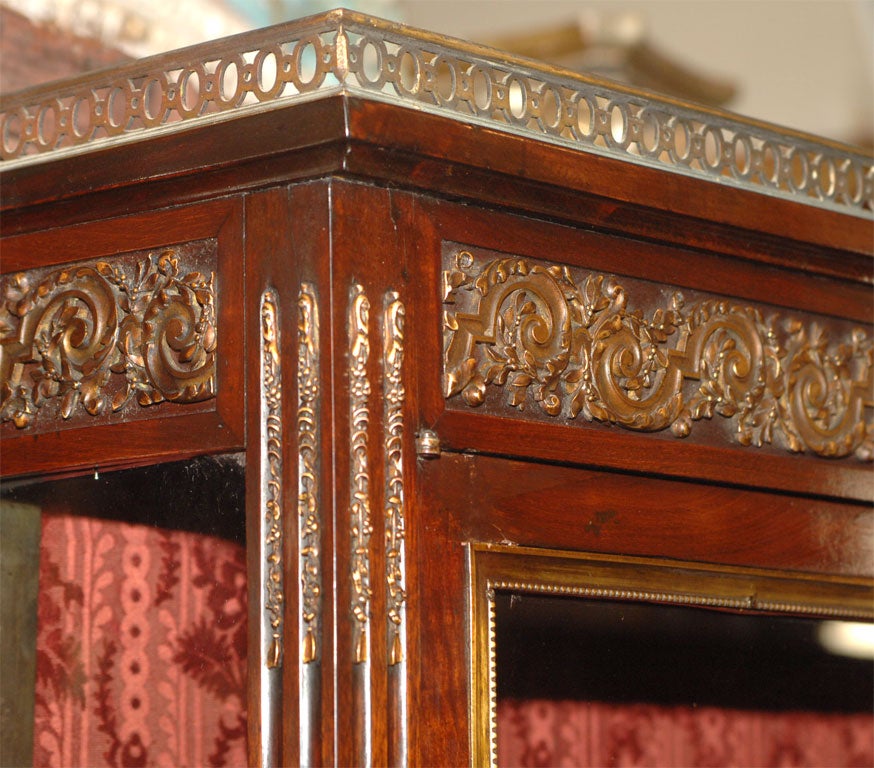 Stately Louis XVI Baltic Mahogany and Ormolu Mounted Cabinet In Fair Condition In San Francisco, CA