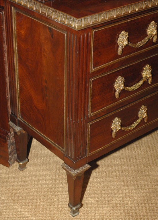 Stately Louis XVI Baltic Mahogany and Ormolu Mounted Cabinet 1