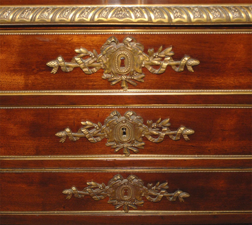 Stately Louis XVI Baltic Mahogany and Ormolu Mounted Cabinet 4