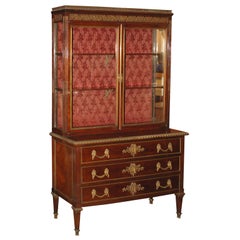 Stately Louis XVI Baltic Mahogany and Ormolu Mounted Cabinet