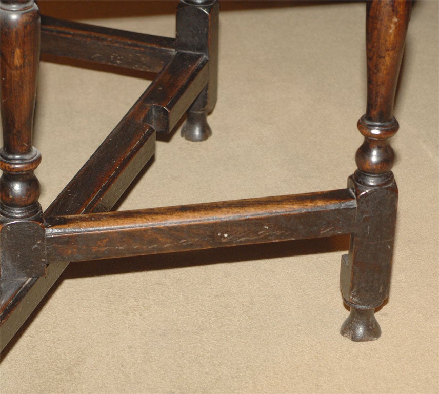 Wood A Great Charles II Oak Gate Leg Table
