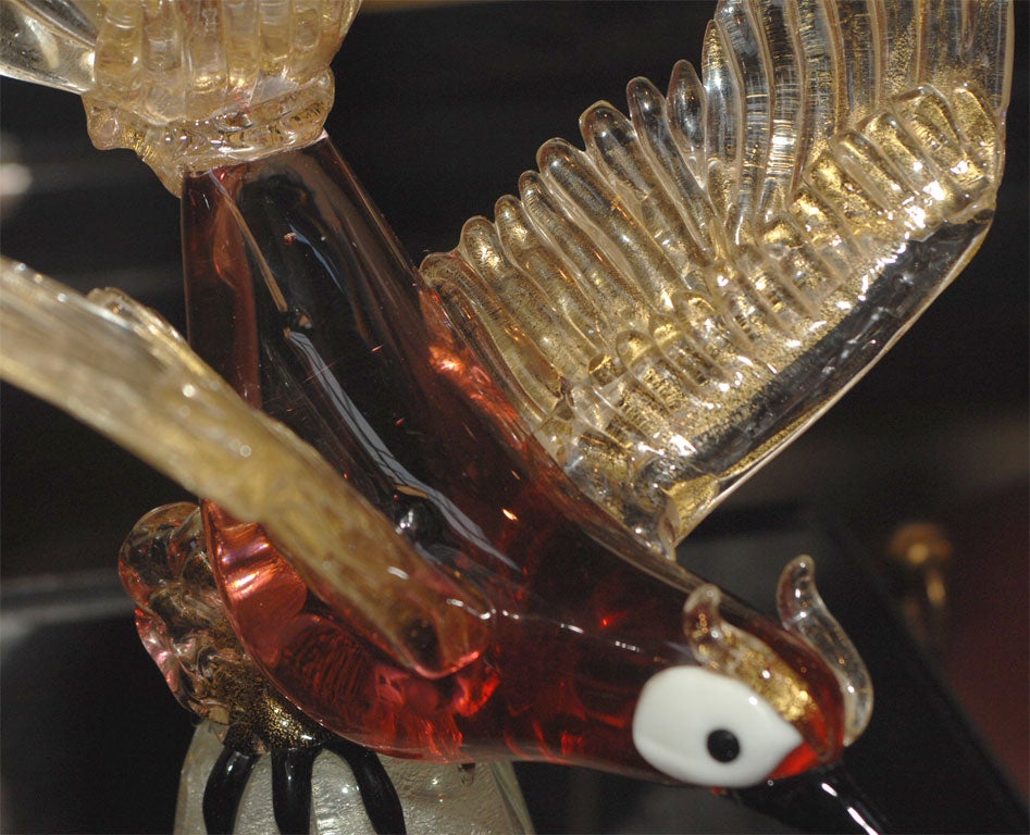 Murano glass bird statue For Sale 1