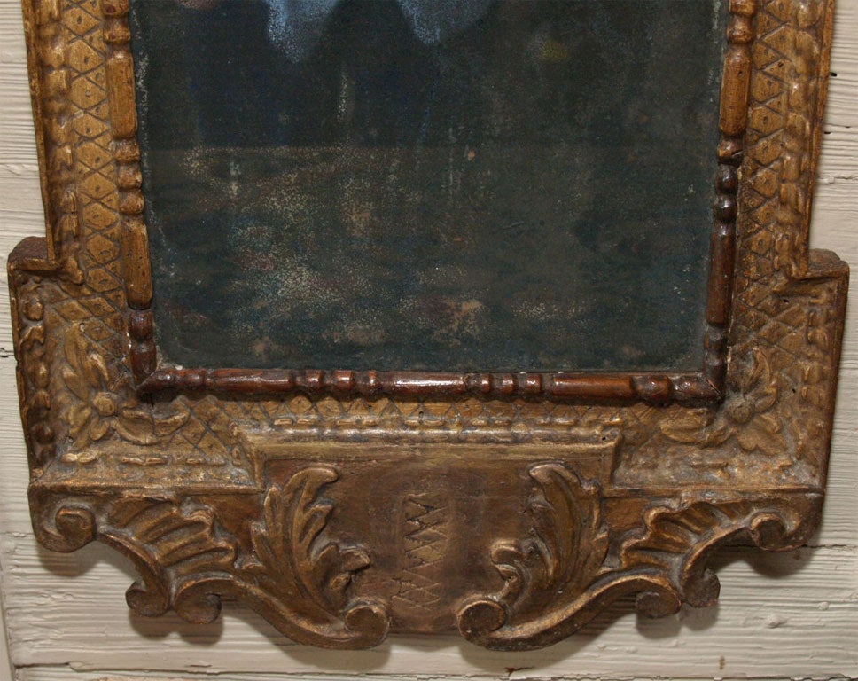 18th Century Italian Mirror in Giltwood Frame For Sale 4