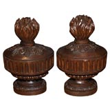 Pair of French Oak Architectural Ornaments