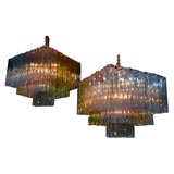 SPECTACULAR PAIR OF CHANDELIERS BY DANTE CERZA.