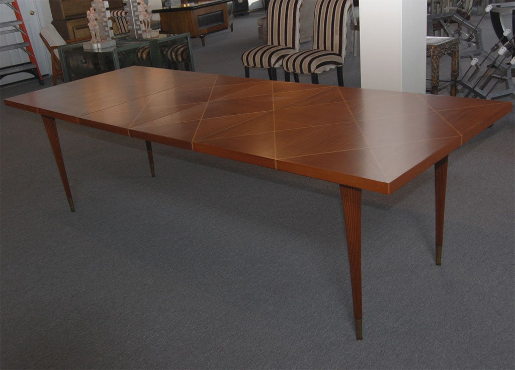 Mahogany BEAUTIFUL TOMMI PARZINGER EXTENSION DINING TABLE