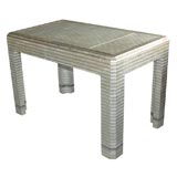 BEAUTIFUL SILVER LEAFED GAME TABLE BY KARL SPRINGER