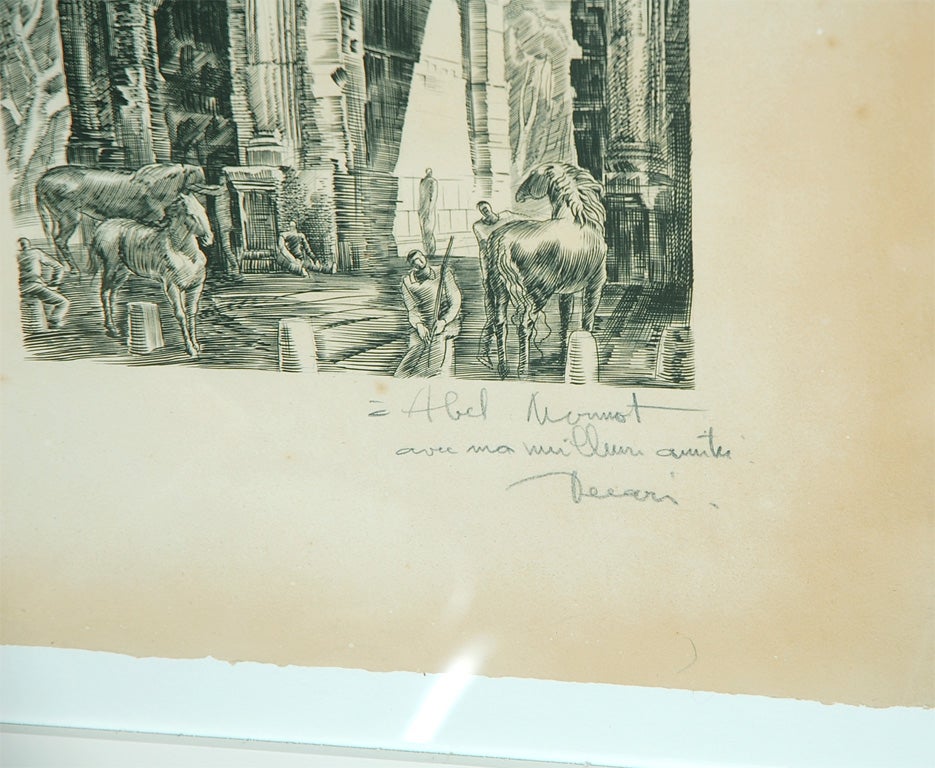 Rare Set of 12 Framed Provence Etchings by Albert Decaris In Excellent Condition In Los Angeles, CA