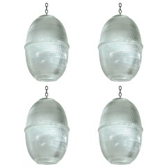 Set of 4 industrial egg hanging lights Set of 4 industrial egg hanging lights
