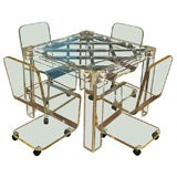 Lucite Table and Four Chairs