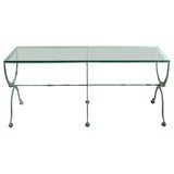 Iron 
Glass Console Table