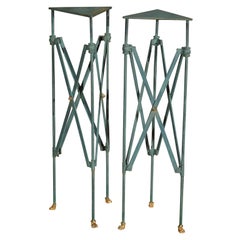 Pair Of Campaign-Style Stands