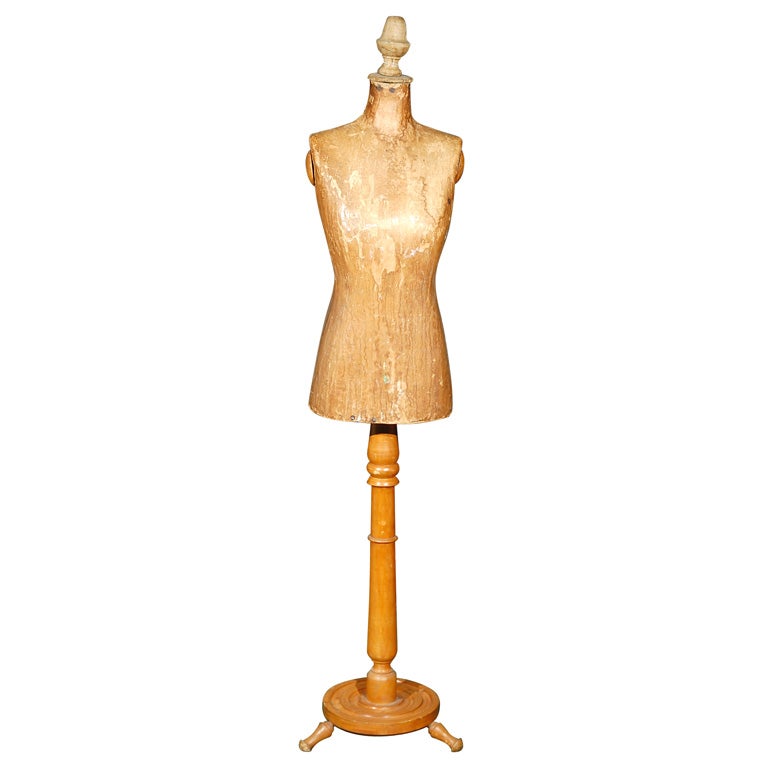 c. 1920 European Dress Form on Stand