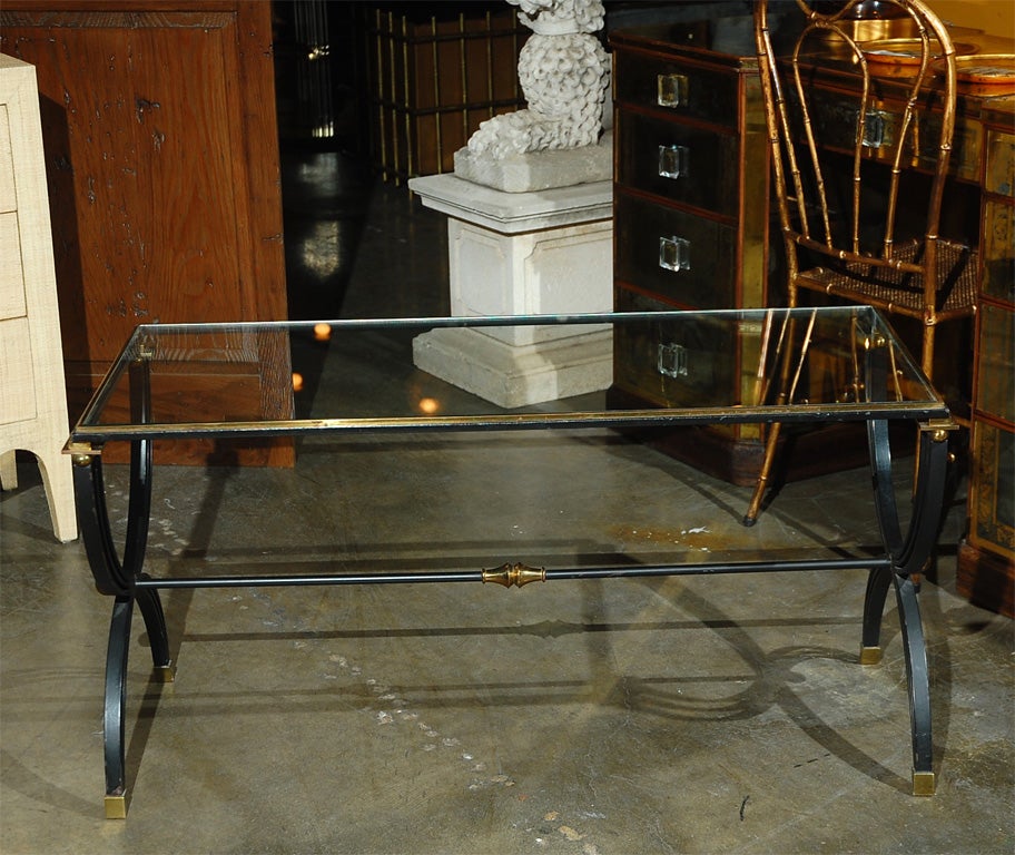Brass Raymond Subes Attributed Cocktail Table