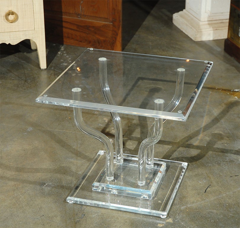 Mid-Century Modern Mid-Century Lucite Occasional Table