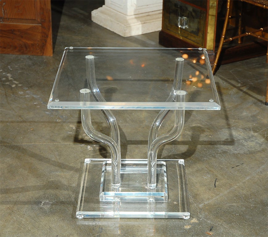 American Mid-Century Lucite Occasional Table