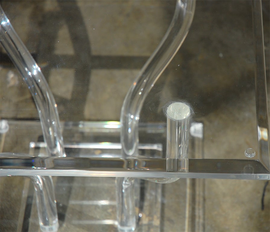 Late 20th Century Mid-Century Lucite Occasional Table