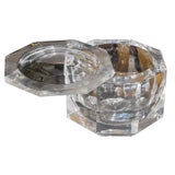 Octagon Shaped Lucite Box with Swivel Lid