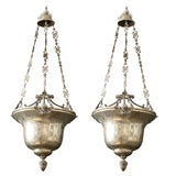 Pair of large Silver Chandeliers
