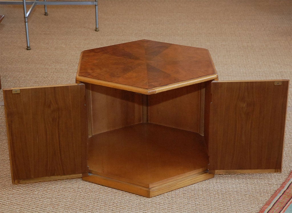 Hexagonal Side Table with Storage Space. 2