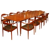 Set of Twelve Chairs and Large Table Designed By HANS WEGNER